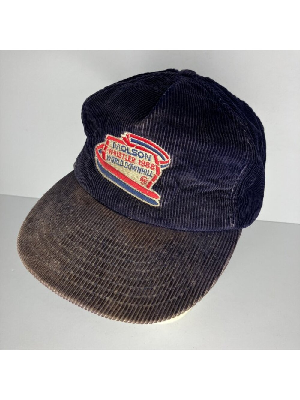 Wilson Molson Whistler 1988 World Downhill Vintage Corduroy Snapback Hat